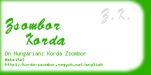 zsombor korda business card